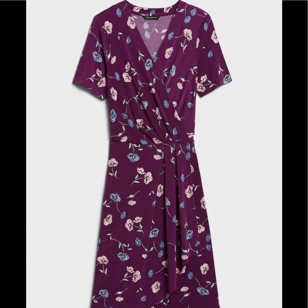 Banana Republic Factory Pleated Wrap Dress